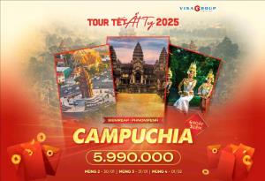 [Tết 2025] (Mùng 4) Tour Campuchia - Phnompenh – Siemreap