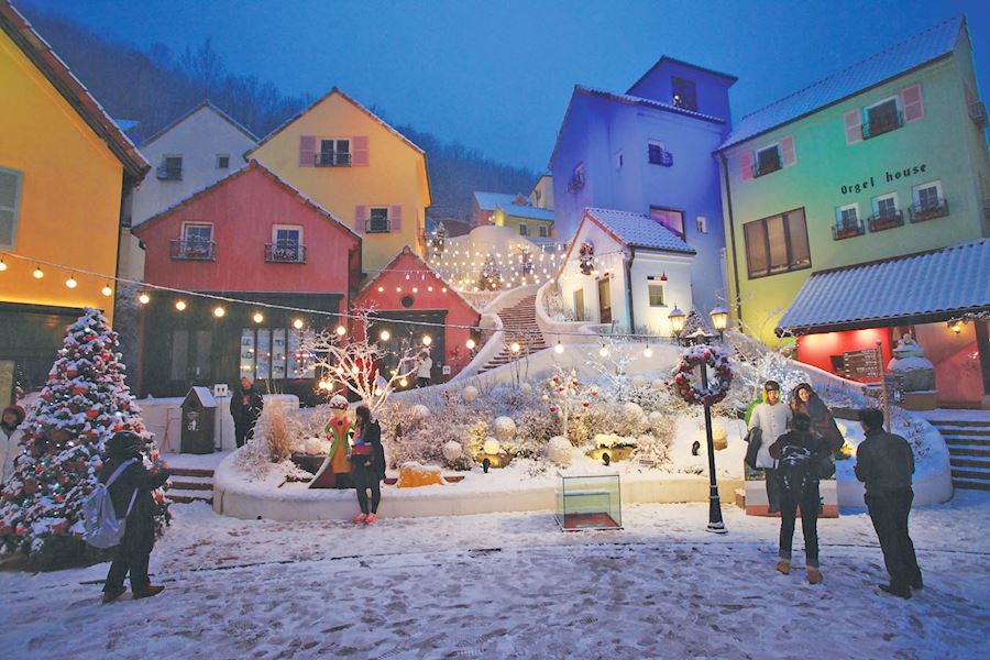 Petite France trong mùa đông Hàn Quốc