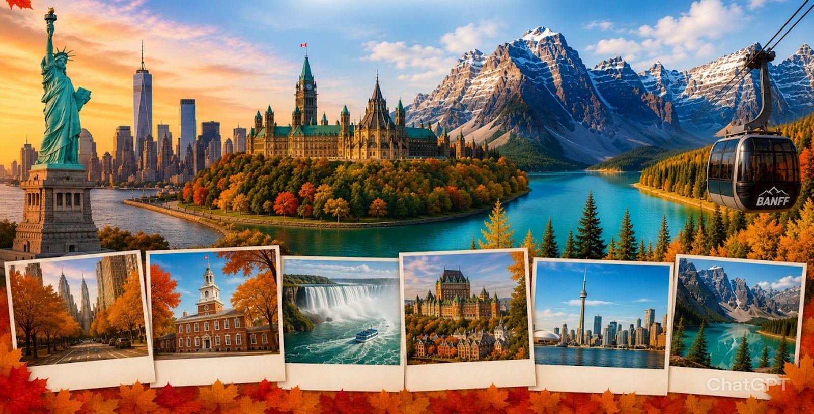 LIÊN TUYẾN BỜ ĐÔNG MỸ –  ĐÔNG TÂY CANADA – BANFF